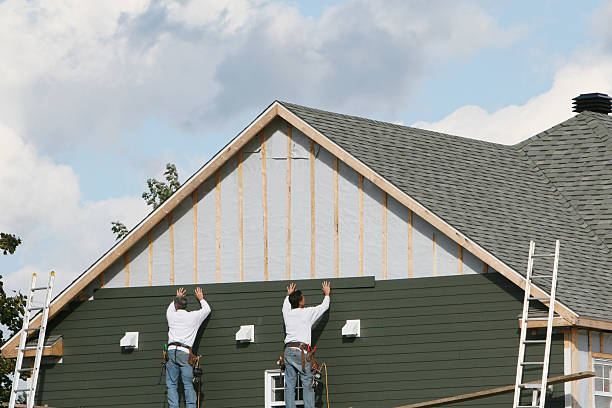 Professional Siding Contractor technician working in Banco, VA
